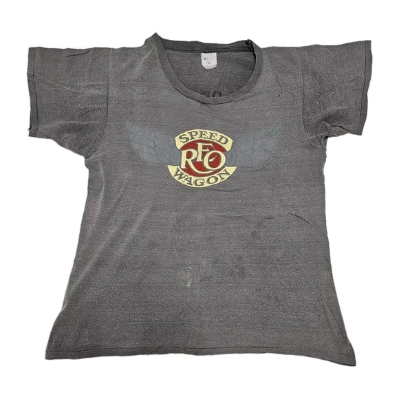 Rare Vintage REO Speedwagon TourConcert T-Shirt Rock Music Circa 1980s GUC